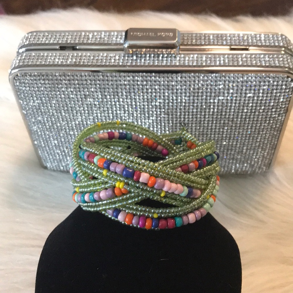 Rainbow 🌈 Beaded Cuff Festival Bracelet